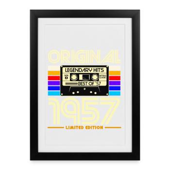 Original 1957 Limited Edition Cassette - Framed poster (27 × 37 cm) - black - Front