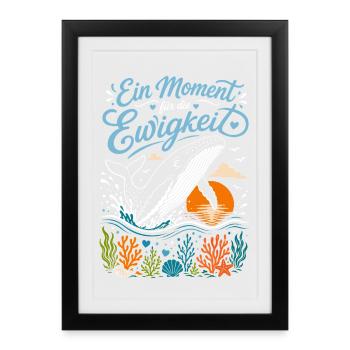 Ein Moment für die Ewigkeit Walmotiv - Gerahmtes Poster (27 × 37 cm) - Schwarz - Vorne