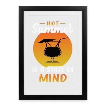 Hot summer state of mind - Framed poster (27 × 37 cm) - black - Front