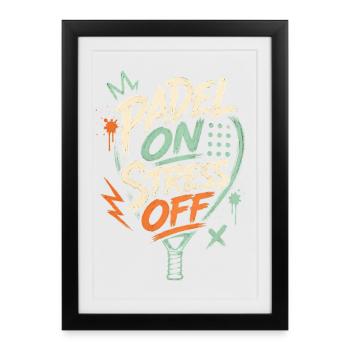 Tenue de padel Stress Away - Affiche encadrée (27 × 37 cm) - noir - Devant