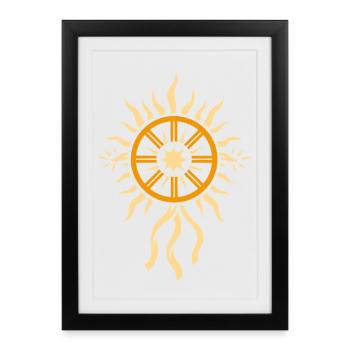 Midsummer Wheel – Symbol of the Annual Festivals - Framed poster (27 × 37 cm) - black - Front