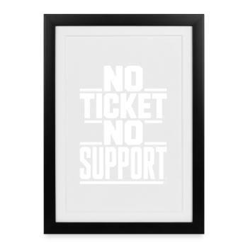 No Ticket No Support Computer Scientist IT Administrator - Framed poster (27 × 37 cm) - black - Front