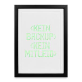 No Ticket No Support Computer Scientist IT Administrator - Framed poster (27 × 37 cm) - black - Front