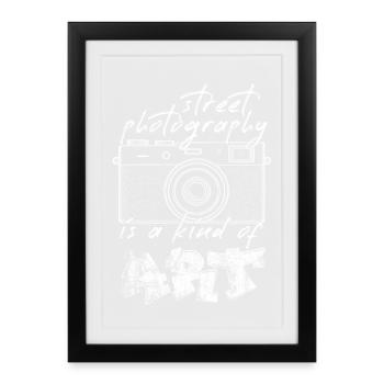 Straßenfotografie als Kunst /hell - Gerahmtes Poster (27 × 37 cm) - Schwarz - Vorne