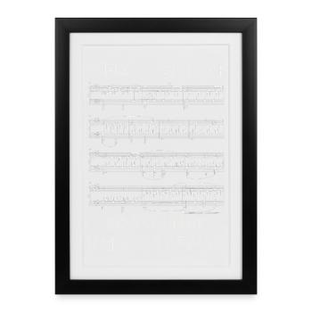 Professeur de musique, pianiste, Notes de musique cadeau - Affiche encadrée (27 × 37 cm) - noir - Devant