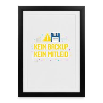 No Ticket No Support Informatiker IT Administrator - Gerahmtes Poster (27 × 37 cm) - Schwarz - Vorne
