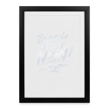 Bevor du fragst: Nein! - Gerahmtes Poster (27 × 37 cm) - Schwarz - Vorne