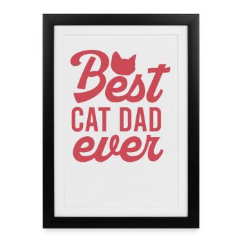 Best Cat Dad ever - Framed poster (27 × 37 cm) - black - Front