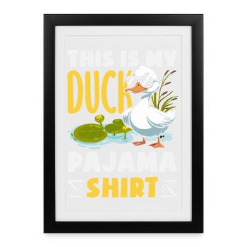 Motifs drôles de canards Citons amoureux de canards - Affiche encadrée (27 × 37 cm) - noir - Devant