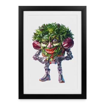 Veggie Robo Guardian - Framed poster (27 × 37 cm) - black - Front