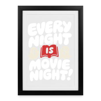 Every Night Is Movie Night Ghosts - Framed poster (27 × 37 cm) - black - Front