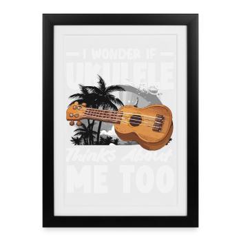 Funny Ukulele Designs and Sayings - Framed poster (27 × 37 cm) - black - Front