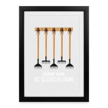 IT Support Glücksrad Service Desk IT Helpdesk Nerd - Gerahmtes Poster (27 × 37 cm) - Schwarz - Vorne
