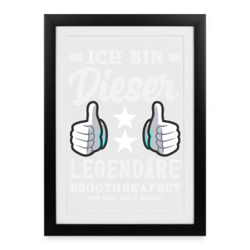 Legendärer Ergotherapeut - Gerahmtes Poster (27 × 37 cm) - Schwarz - Vorne