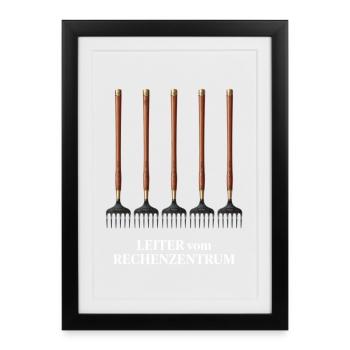 Gärtner Hobbygärtner Rechenzentrum - Gerahmtes Poster (27 × 37 cm) - Schwarz - Vorne