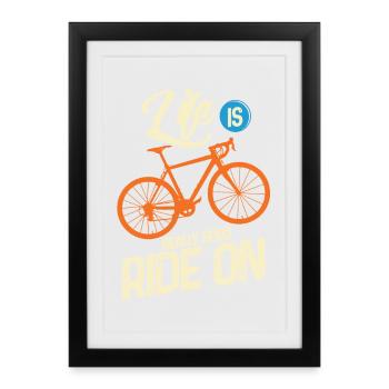 Cycling - Framed poster (27 × 37 cm) - black - Front