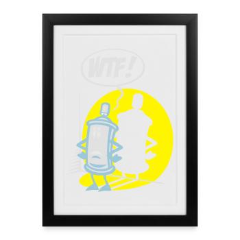 WTF spray flex - Framed poster (27 × 37 cm) - black - Front
