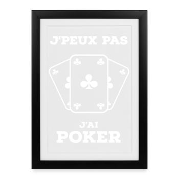 Poker - Affiche encadrée (27 × 37 cm) - noir - Devant