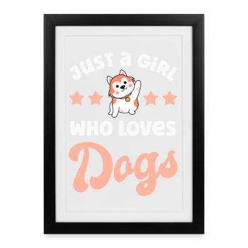 Chiens Chiens - Affiche encadrée (27 × 37 cm) - noir - Devant