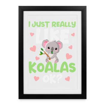 Koala Koala Ours - Affiche encadrée (27 × 37 cm) - noir - Devant