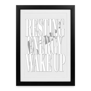 Resting Energy Awakens Energy Formula Mathematics - Framed poster (27 × 37 cm) - black - Front