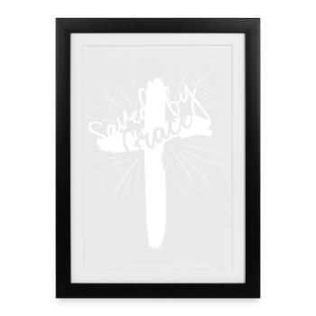 Saved by Grace - Framed poster (27 × 37 cm) - black - Front