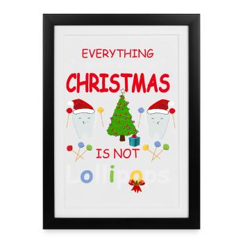 Teeth and sweets - Framed poster (27 × 37 cm) - black - Front