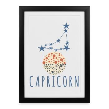La constellation du Capricorne - Affiche encadrée (27 × 37 cm) - noir - Devant