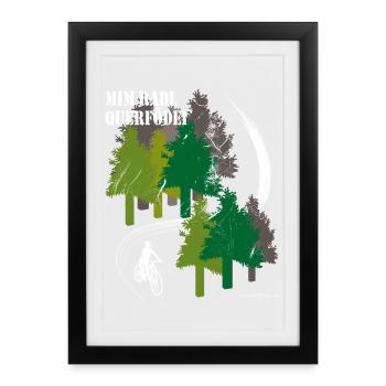 mim Radl querfödei - mit dem Rad quer Feld ein - Affiche encadrée (27 × 37 cm) - noir - Devant