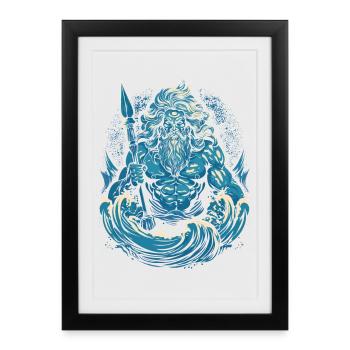 Poseidon - Affiche encadrée (27 × 37 cm) - noir - Devant