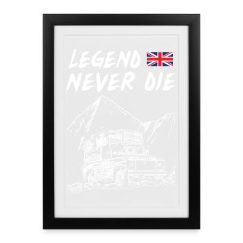 La légende de Landy ne meurt jamais - Affiche encadrée (27 × 37 cm) - noir - Devant