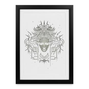 Hypnotic head - Framed poster (27 × 37 cm) - black - Front