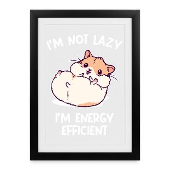 Hamster cuddly toy pets pet statement - Framed poster (27 × 37 cm) - black - Front