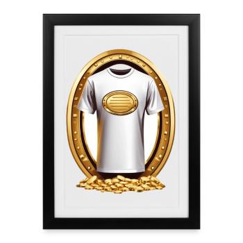 Shirt and Gold - Framed poster (27 × 37 cm) - black - Front