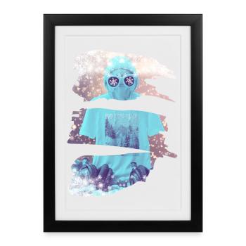 It's snowing - Framed poster (27 × 37 cm) - black - Front