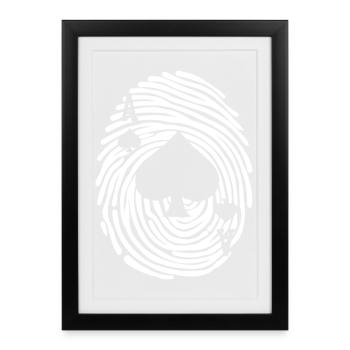 poker round gambling casino poker professional players poker - Framed poster (27 × 37 cm) - black - Front