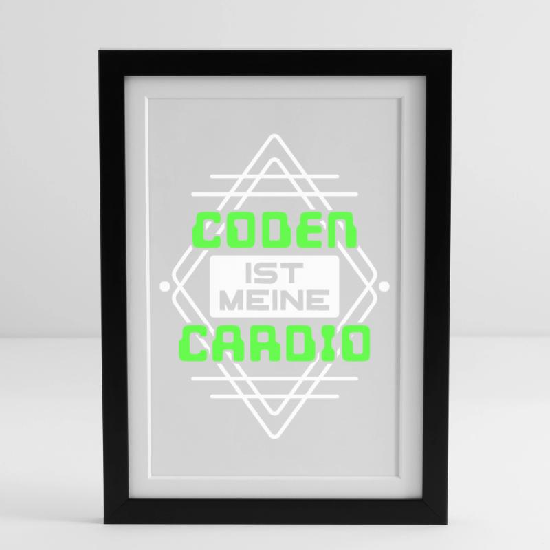 Déclaration de Coden Développeur Computerfreak Scripting Affiche encadrée (27 × 37 cm)