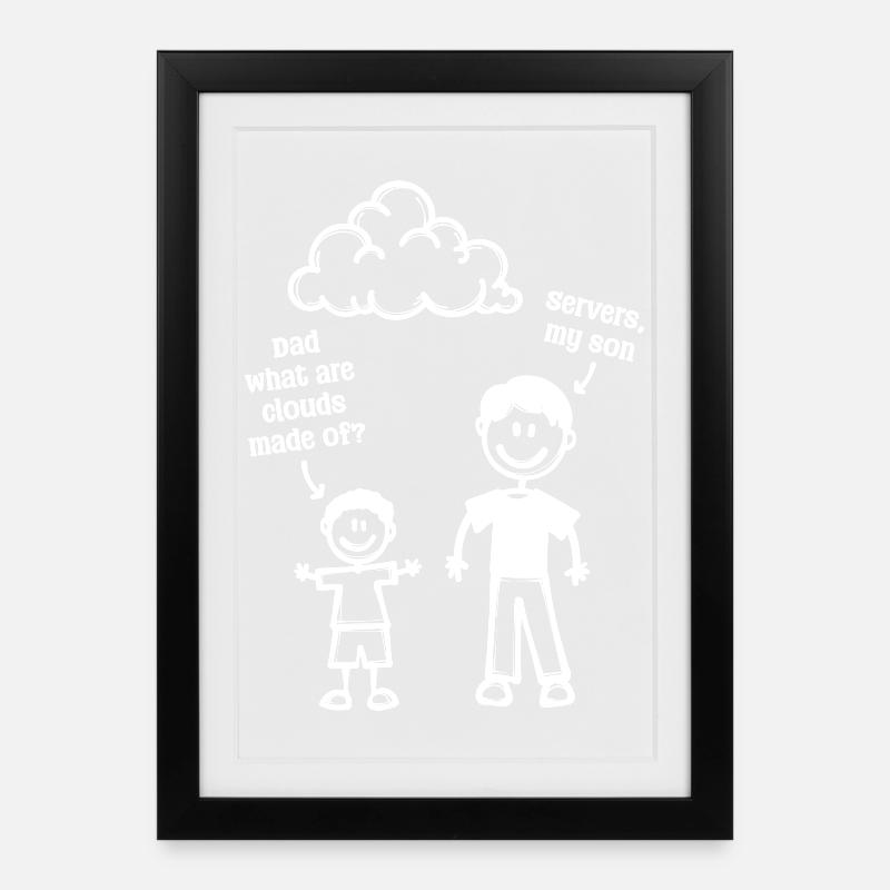 Développeur, Coden, Geek de l’informatique, Développeur Web, Geek - Affiche encadrée (27 × 37 cm) - noir