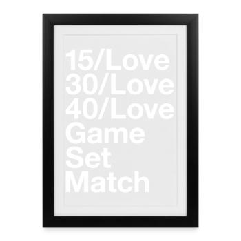 TENNIS Lover - Gerahmtes Poster (27 × 37 cm) - Schwarz - Vorne