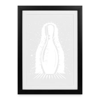 Bowling Pin - Framed poster (27 × 37 cm) - black - Front