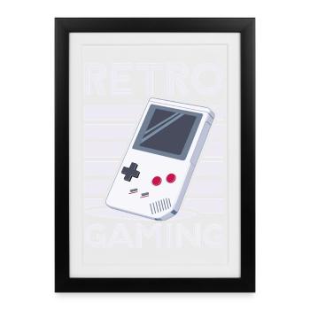 Rétro gaming 1 par Helfspawn - Affiche encadrée (27 × 37 cm) - noir - Devant
