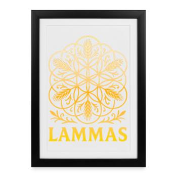 Lammas - Flower of Life from Grain - Framed poster (27 × 37 cm) - black - Front