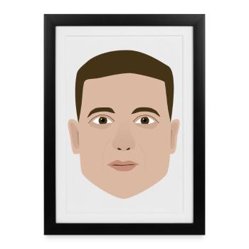 Volodymyr Zelensky - Affiche encadrée (27 × 37 cm) - noir - Devant