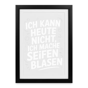 Motivational design with handwritten font - Framed poster (27 × 37 cm) - black - Front
