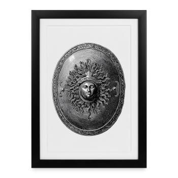 Antique Shield – Classic Engraving - Framed poster (27 × 37 cm) - black - Front