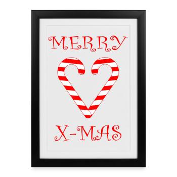 Merry X-Mas - Framed poster (27 × 37 cm) - black - Front