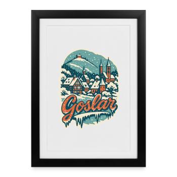 Goslar Winter Magic - Framed poster (27 × 37 cm) - black - Front