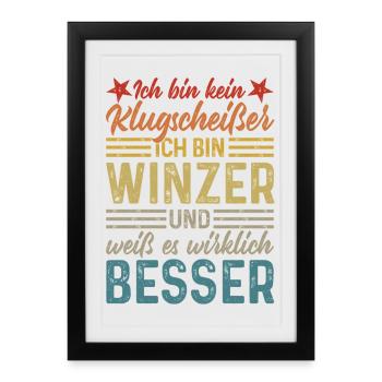 Vigneron - Pas un petit malin - Affiche encadrée (27 × 37 cm) - noir - Devant