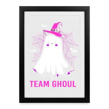 Halloween Gender Reveal Team Girl - Framed poster (27 × 37 cm) - black - Front