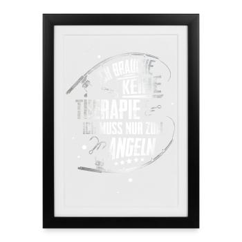 Angling - Framed poster (27 × 37 cm) - black - Front